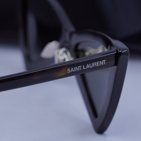 Saint Laurent SL207 JERRY 006 Cat Eye Sunglasses - Dark Havana/Grey - Picture 6 of 10